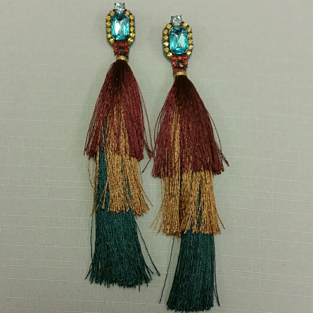 Tricolor Tassels Earrings